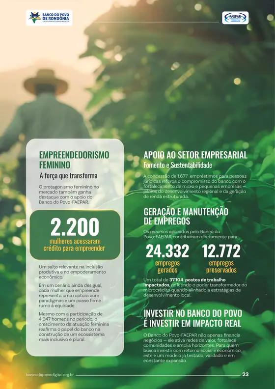 Página 23: Empreendedorismo feminino e empregos