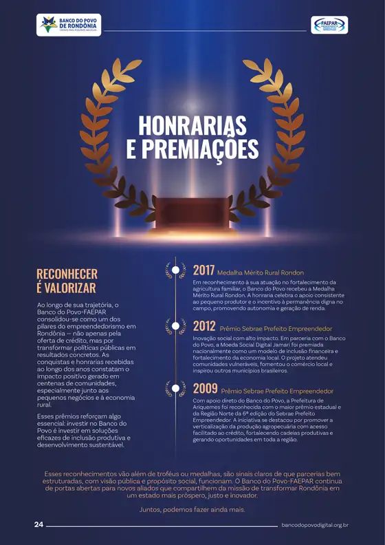Página 24: Honrarias e premiações
